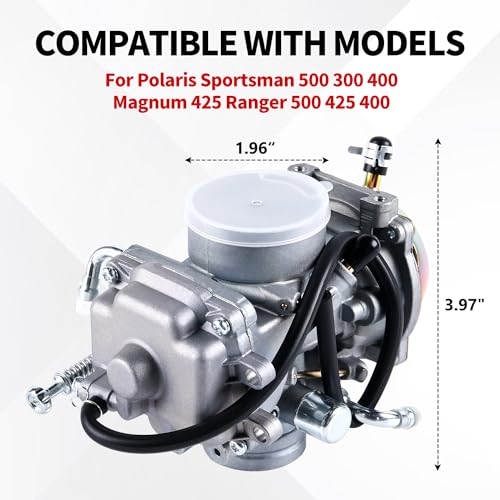 Image of Carburetor and Fuel Pump for Polaris Sportsman 500 300 400 Magnum 425 Ranger 500 425 400 Trail Blazer 330 Trail Boss 330 325 Hawkeye 300 Worker 335 500 Carb