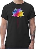 T-Shirt Herren - Yoga - Herren - Namaste Lotusblüte Meditation Yoga Mandala Spirit - M - Schwarz - Apparel Joga Tshirt Geschenke für Fans Shirt - L190