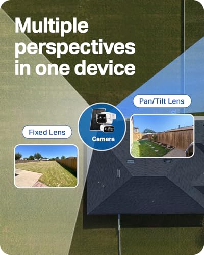 Image of Tapo 4K Security Camera Wireless Outdoor, Dual Lens Pan /Tilt, Battery Powered with Solar, 169 Wide-Angle Lens + 6mm Zoom Lens, Motion Track, Subscription-Free SD Storage or Optional Cloud - C675D KIT