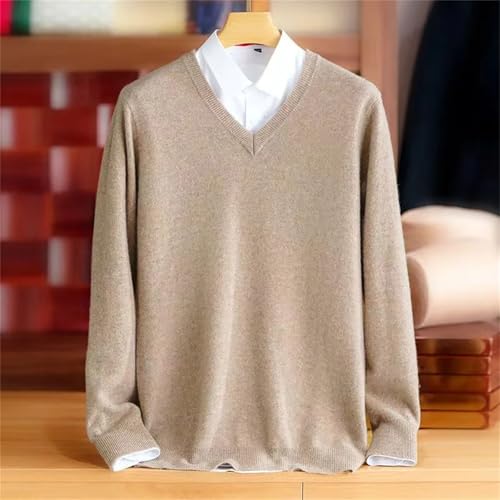 Business Leisure V Neck Knitted Pullover Sweater Mens Autumn Winter Warm Fashionable Comfortable3