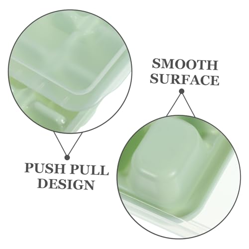 Molde para cubitos de hielo verde transparente, 2 piezas miniatura 3