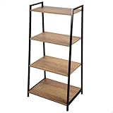 AKTIVE MAX Home Estantería Escalera Fija 4 Niveles, 43x30x90 cm, Madera y...