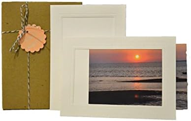 White Collection (Not Bleached, Not Bright White) - 4x6 Photo Insert Note Cards - 24 Pack by Plymouth Cards