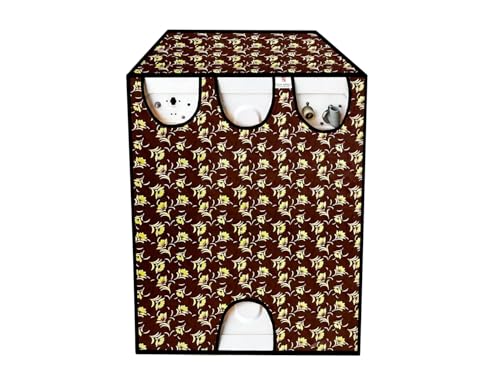 Image of Front Load Fully Automatic Washing Machine Cover for 8.5kg to 10kg | Waterproof & Dustproof Polyester Cover with Zip Closure | Suitable with Samsung, IFB, LG, Bosch & More (67 x 67 x 87 cm)