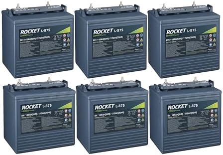 Rocket L-875 170Ah 8V Golf Cart Battery - Replaces Trojan T-875 (...