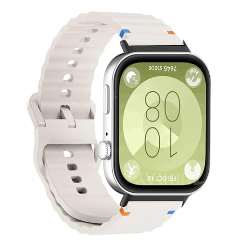 xhKJO Pulseras para Huawei Watch Fit 4/4 Pro Correas para Relojes,Bandas Genuine Silicona Reloj Bracelet Brazalete Strap Silicona Pulseras de Repuesto para Huawei Watch Fit 3 Accesorios (starlight)