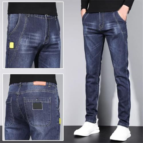 Men's Slim Fashion Jeans Skinny Casual Denim Trousers Stretch Personality Pants2
