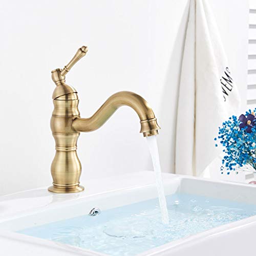 Robinet de lavabo mitigeur eau chaude froide réglable en laiton pour vasque