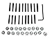 Z Whip 19pc Oil Pan Stud Kit with Locking Nuts Compatible with Acura Integra Honda Civic Del sol VTEC Type R GSR B18 B20 B16 D15 D16 1.8L H22 H23 B C D F H Series Engines B Engine Oilpan Bolt Set
