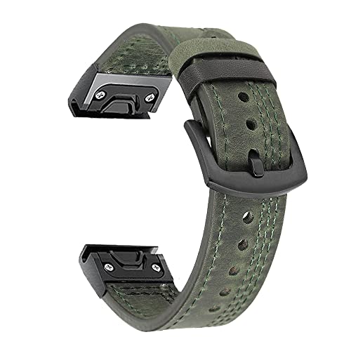 Correa de liberación rápida para Garmin Fenix 5X y 3HR en cuero suave