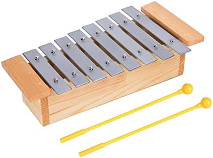 ENNBOM 8 Note Glockenspiel Echo Chamber Xylophone Box Type Glockenspiel with Mallet