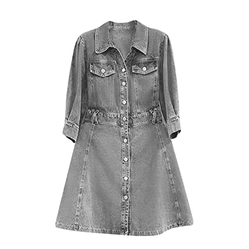 Robe mi-longue en denim vintage japonaise pour exprimer votre style