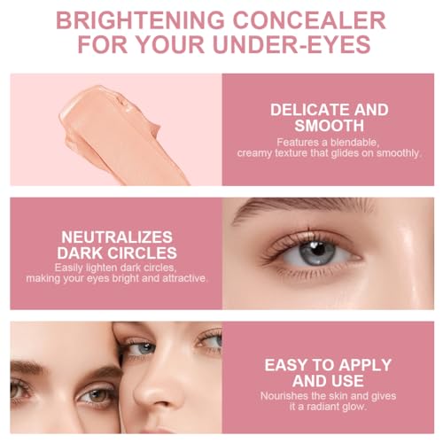 LOPHE Corrector de Ojos, 3g Corrector de Ojeras Portátil, Ocultador Cobertura Total para Corrige Ojeras, Bolsas y Otras Imperfecciones, Fácil de Aplicar, Apto para Todo Tipo de Piel - imagen 6