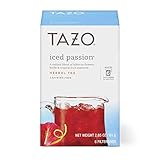 Tazo Herbal Tea Iced Tea Bags For a Refreshing Cold Beverage Iced Passion Caffeine-Free, 6 count, Pack of 4