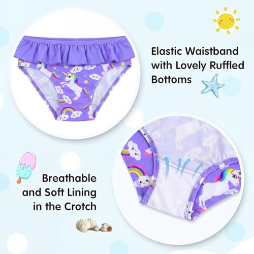Image of Girls Rash Guard Swimsuit Long Sleeve Tankini Sets Two Pieces Bathing Suit Swimwear UPF 50+ Sun Protection