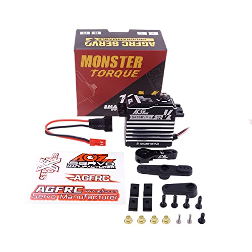 Agfrc 66Kg Waterproof Rc-Steering-Servo-Motors High-Torque - 12V Digital Full Metal Gear Brushless Programmable Smart Servo For 1/8 1/10 Rc Car Boat Crawler, Control Angle 180° (Sa86Bvmw) #TOP6