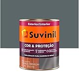 Tinta Esmalte Sintético Cor e Proteção Brilhante Para Madeira e Metal Cinza Escuro 900ml - 53378246 - SUVINIL - Tinta Esmalte Sintético Cor e Proteção Brilhante Para Madeira e Metal Cinza Escuro 900ml - SUVINIL