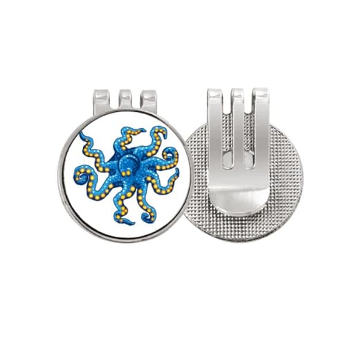 Marqueur de balle de golf avec clip magnétique bleu pour accessoires