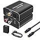 AMANKA Analog zu Digital Audio Konverter mit Optischem Kabel- Analog auf Digital Wandler RCA Cinch + 3.5mm Audio-Klinke zu Toslink/SPDIF Koaxial Audio Adapter für TV DVD Blu-Ray PS3 XBOX -Aluminium