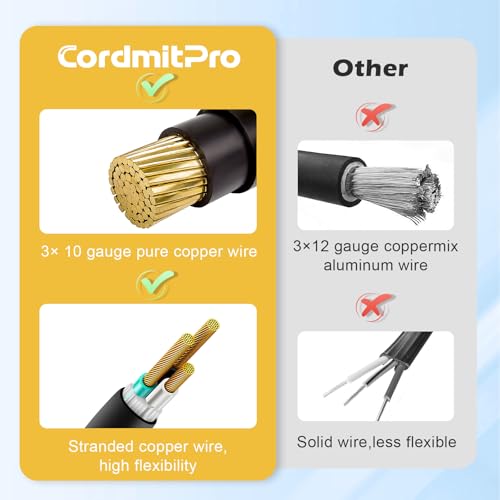 CordmitPro - 30A 50A RV Adapter with Twist Lock for 30A RV Generator & Extension Cord, NEMA TT-30P to NEMA SS2-50R Dogbone Power Adapter with Upgraded Handle, - Image 6