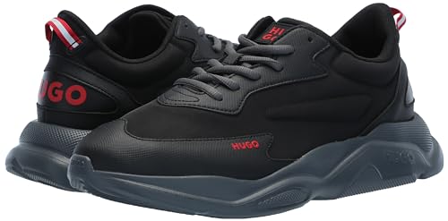 Image of Hugo Men's Running Style Sneakers with Thick Rubber Sole