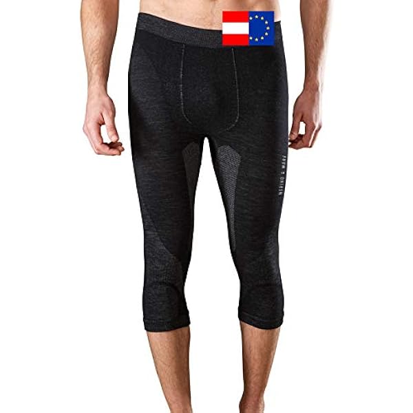 Merino & More Pantaloni termici da uomo a strato base - Leggings intimo 3/4