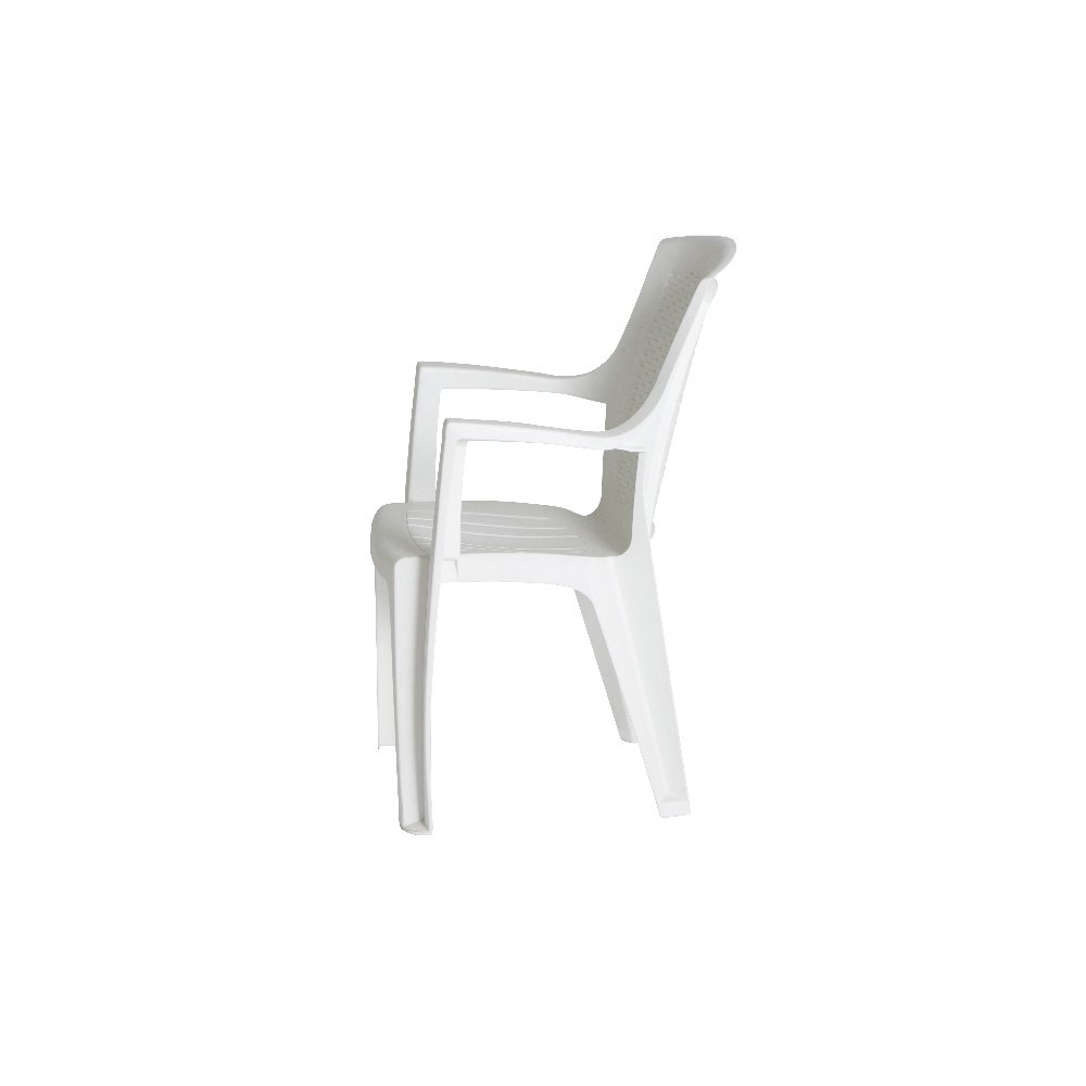 IPAE Silla Resina Ratan Respaldo Alto Blanco Eden