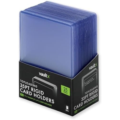 Vault X 35pt Toploaders (25 Pack) 3" x 4" Rigid Card Holders for TCG