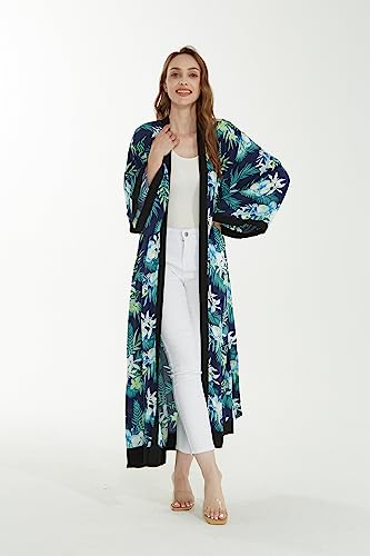 Image of Family Matching Hawaiian Clothes, Orchid Breeze Navy | Lightweight 100% rayon • Family matching outfits • Beach vacations • Luaus • Cruises • Family photos