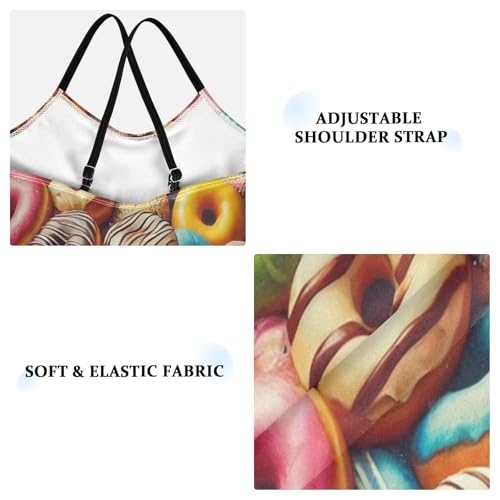 Donuts Colorful Swimsuit for Girls Bathing Suit Summer Beach One Piece Swimsuits Swimwear3