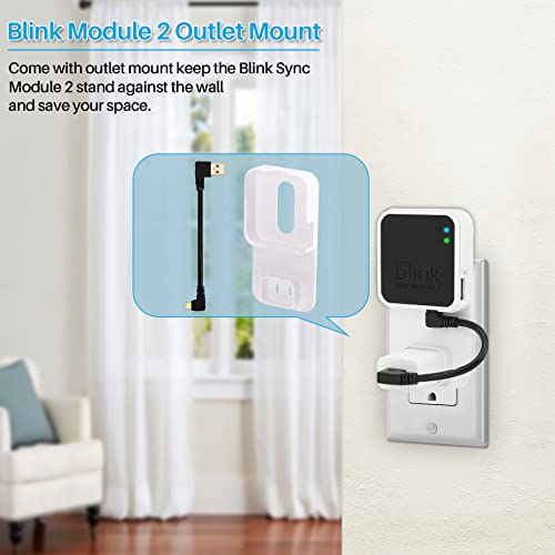 Goabroa 3 Pack Blink Outdoor Camera Housing And Mounting Bracket, Weatherproof Cover And 360° Adjustable Mount With Blink Sync Module 2 Outlet Wall Mount For Blink Security System (Blink Not Included) #TOP4