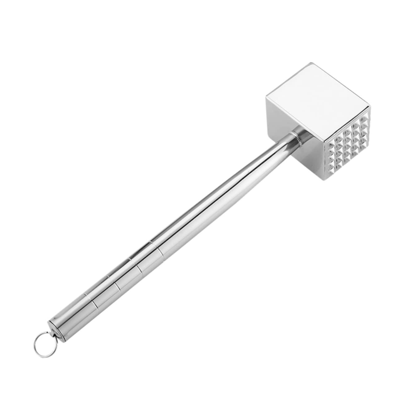 Ciieeo 1Pc Stainless Steel Meat Hammer Pounder Ergonomic Handle for Comfortable Grip for Tenderizing Beef Pork Steak Practical Kitchen Tool for Efficient Cooking