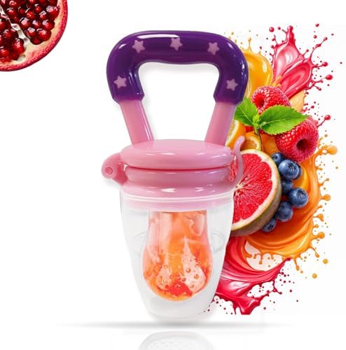 Babyhug Silicone Fruit and Food Nibbler - Pink main image 1