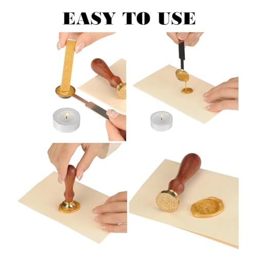 Hinapan 4 Stück Siegelwachs Stäbe mit Docht, Retro Versiegelungswachs für Briefe, Einladungen und Hochzeitsdekoration, Ideal für Siegelstempel, Basteln und DIY Projekte