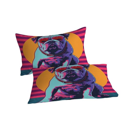 Parure de lit bouledogue en microfine douceur fermeture éclair - 7