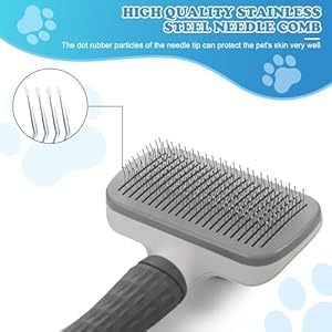 Pet-brushcat-brush-with-release-buttondog-brush-for-grooming-Remove-loose-hair-and-prevent-tanglingfine-needleGrey - Cucciolini Doodles Pet-brushcat-brush-with-release-buttondog-brush-for-grooming-Remove-loose-hair-and-prevent-tanglingfine-needleGrey