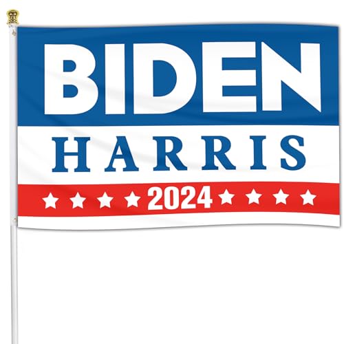 SECUNL BIDEN HARRIS 2024 Flag 3X5 FT Joe Biden Kamala Harris Banner Flag for Biden Flag 3x5 FT for Outdoor Room House Flag Double Stitched with Two Brass Grommets