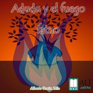 Diseño de la portada del título Adudu y el fuego fatuo