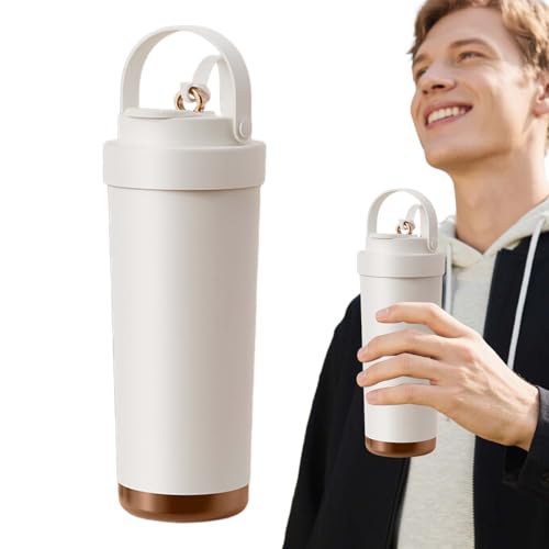 Vaso de agua con popote de 750 ml, taza de viaje para coche 2