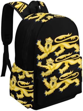 Three Lions Coat of Arms Travel Backpack for Women Men Summer Hiking Shoulder Bag Casual Daypack image 5