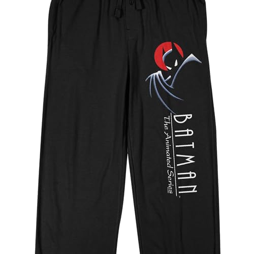 Batman Animated Series Caped Crusader Men's Black Sleep Pants2