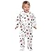 Emelivor Seashells White Starfish Newborn Baby One-Piece Sleepers Cotton Infant Footed Pjs for Boy Girls Kids