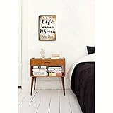 Vintage Inspired Metal Wall Art Sign 'It's The Life We Choose for Jehovah' Rustic Decor with Inspirational Quote for Living Room Kitchen Bathroom Farmhouse Garden Garage Size: 12 x 16 inch