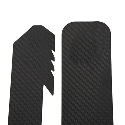 Cinta de protección para cuadro de bicicleta plplaaoo, estilo fibra de carbono, de cuero sintético, antiarañazos y antifricción, 6 piezas miniatura 4