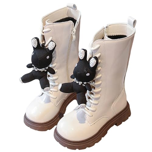Bottes militaires garçon et fille chaussures d'hiver montantes à tige cloutée