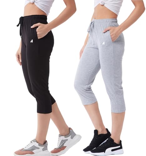 Image of Modeve Women Solid Cotton Blend Capri for summer|| Summer Wear