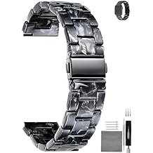 Watch Band Compatible with Samsung Galaxy/Gear and Garmin, 20mm 22mm Resin Watch Strap for Women