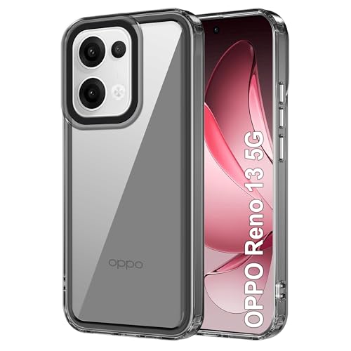 Image of Zapcase Back Case Cover for Oppo Reno 13 5G | Compatible for Oppo Reno 13 5G Back Cover | Case Cover with Camera Protection | (TPU + PC | Translucent Black)