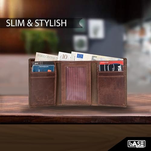 Genuine Leather Made Tri-Fold Casual, Formal, Party, Travel RFID Protected Wallet for Men-Tan, Tan, Contemporary3