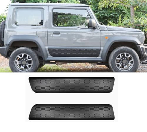 Toworldit 2pcs/Set ABS Resin Exterior Side Door Body Molding Anti-Scratch Guard Cover Trim Compatible with Suzuki Jimny JB64 JB74 2019-2024